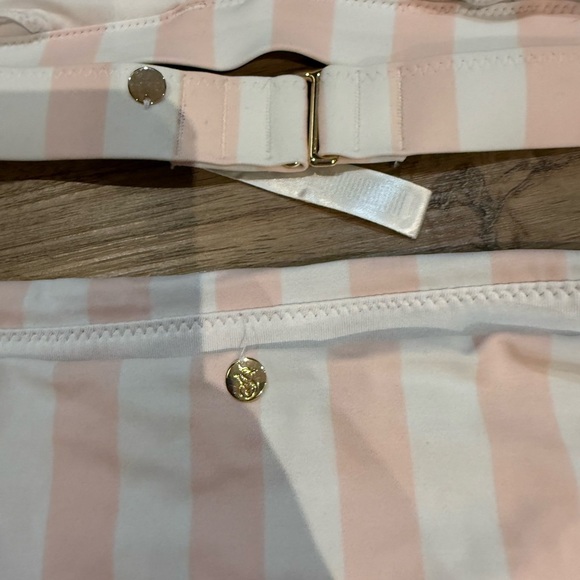 Striped Peach and White Bikini Set - Picture 5 of 8